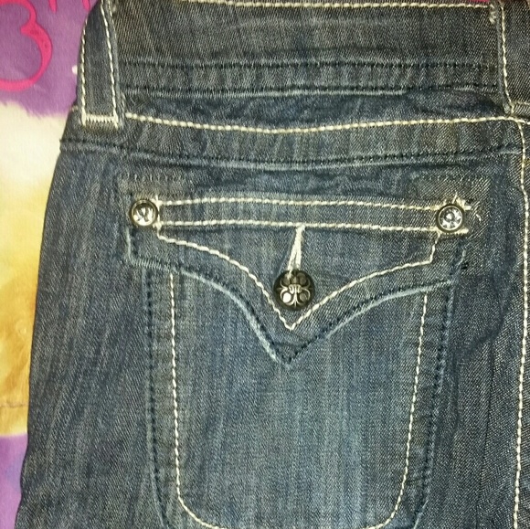 PREOWNED~MISS ME JEANS  SIZE 28 WIDE LEG - Picture 2 of 8